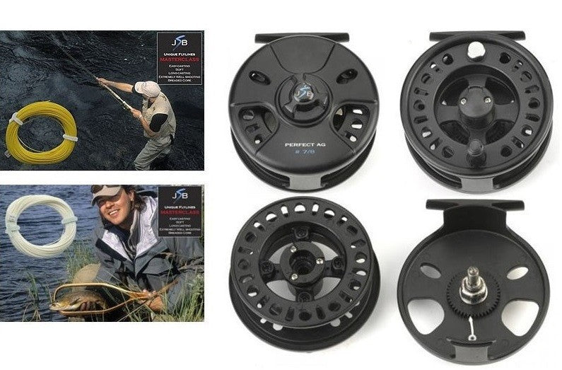 JSB AG 78 Fly Reel + 2 Fly Lines