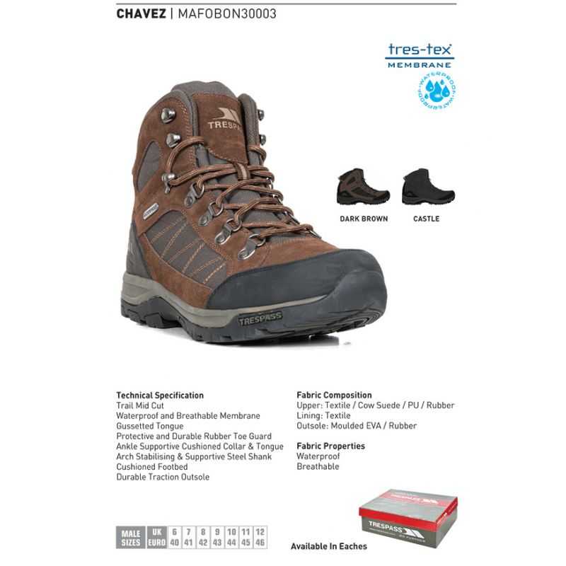 Walking Boots Trespass Chavez Boots Waterproof Boots Trespass